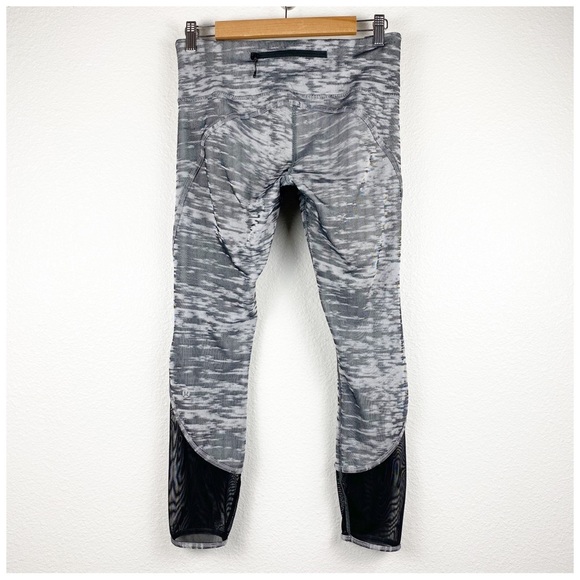 Lululemon Beat The Heat Run Inspire Mesh‎ Tight Leggings Size 8 - Picture 4 of 9